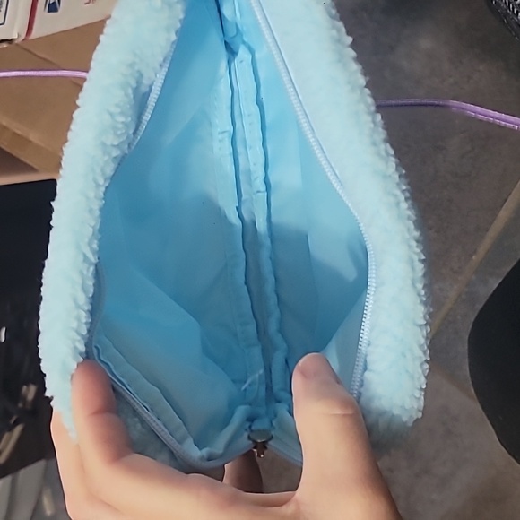 NWOT Sephora Blue Fleece Pouch Or Cosmetic Bag - Picture 3 of 3